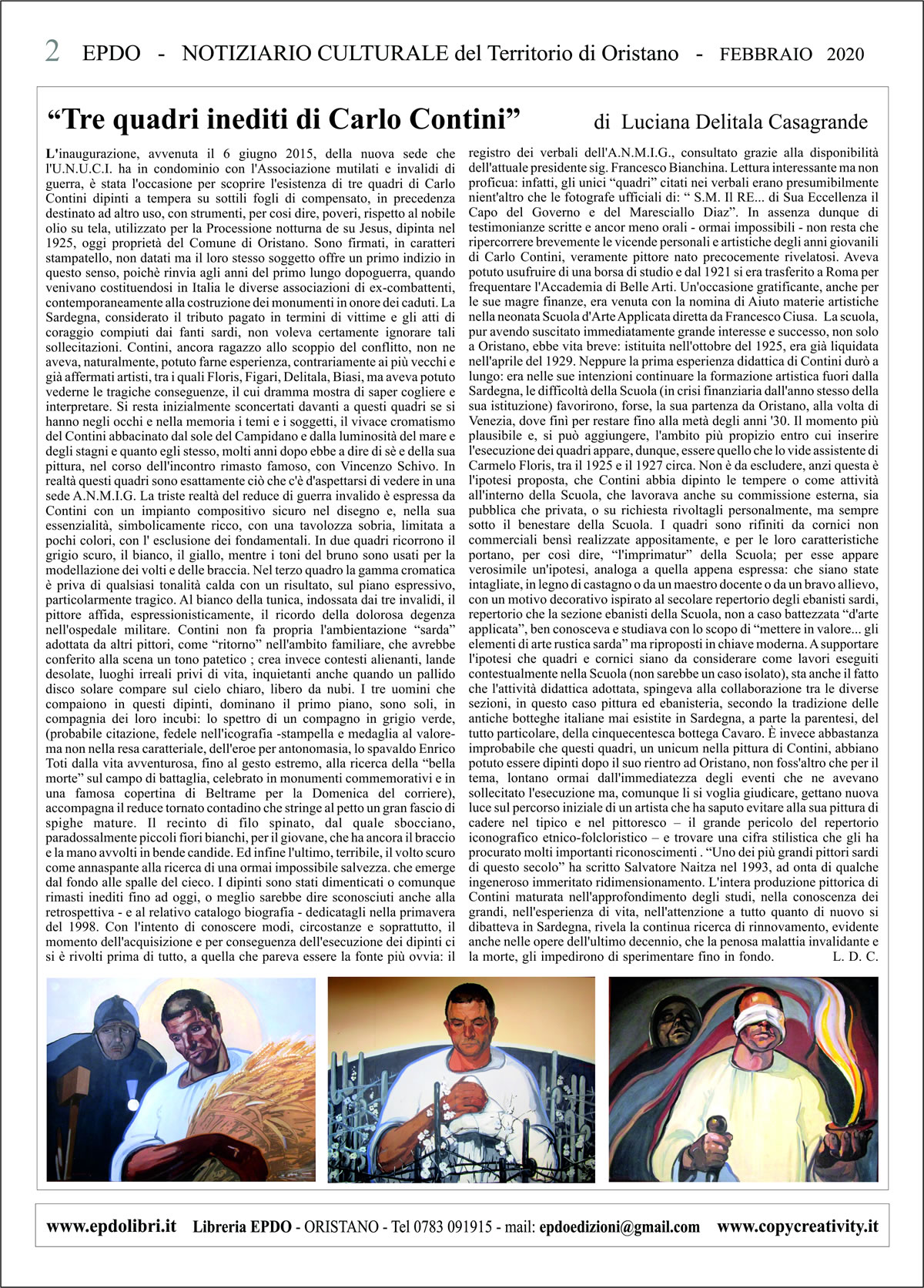 Notiziario Culturale EPDO Oristano